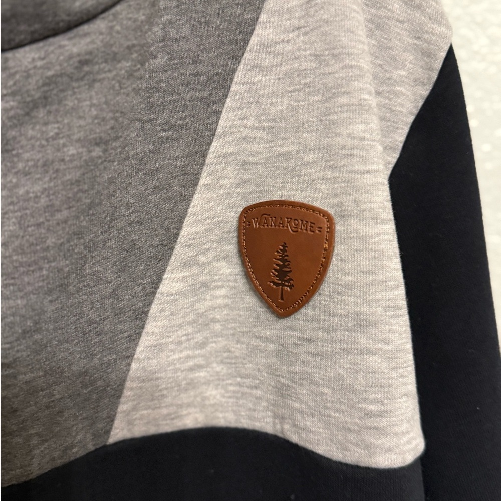 Mens Wanakome Gray and Brown Hoodie XL - Picture 3 of 5